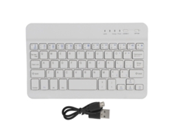 2026zentro-teclado Mini Bluetooth Portátil 59 Teclas Branco 7in Hb028 Acessórios Para Tablet E Computador