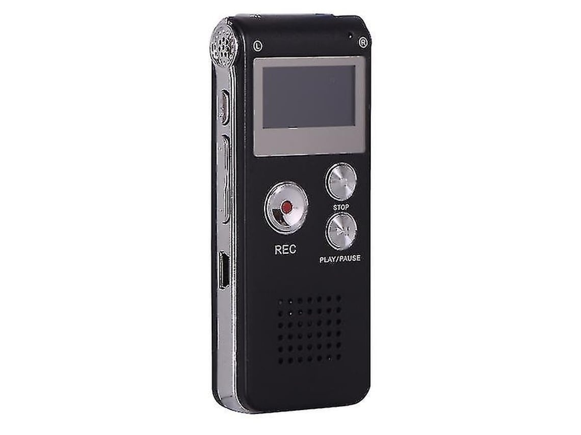 Lurelia Gravador De Chamadas Telefónicas 16gb Com Ativação Por Voz, Redução De Ruído, Reprodução Mp3 Para Reuniões, Palestras, Entrevistas - Preto