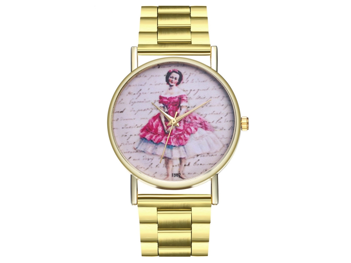 Relógio Feminino de Pulso Analógico de Quartzo com Pulseira de Aço Presente Stylish Zhoulianfa