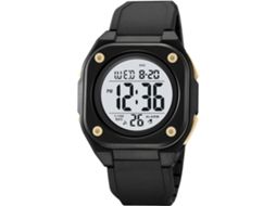 Relógio de Pulso Esportivo À Prova DÁgua Square Digital Led Cronógrafo-Preto Cáqui