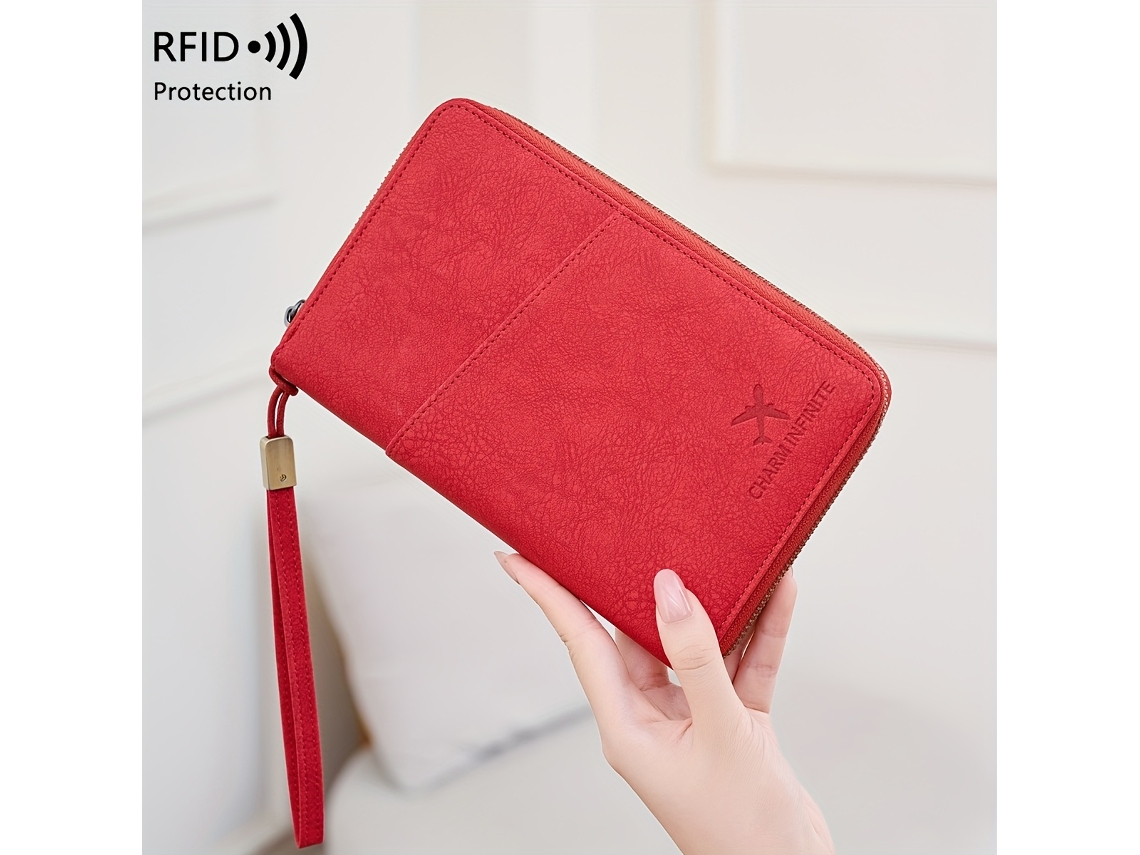 Porta-passaporte Multifuncional Com Proteção Rfid, Adequado Para Passaportes, Dinheiro, Cartões E Carteiras. Siurn