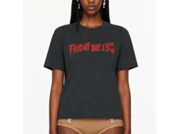 Rockinstone Friday The 13th Logo Black T-shirt Size:xl