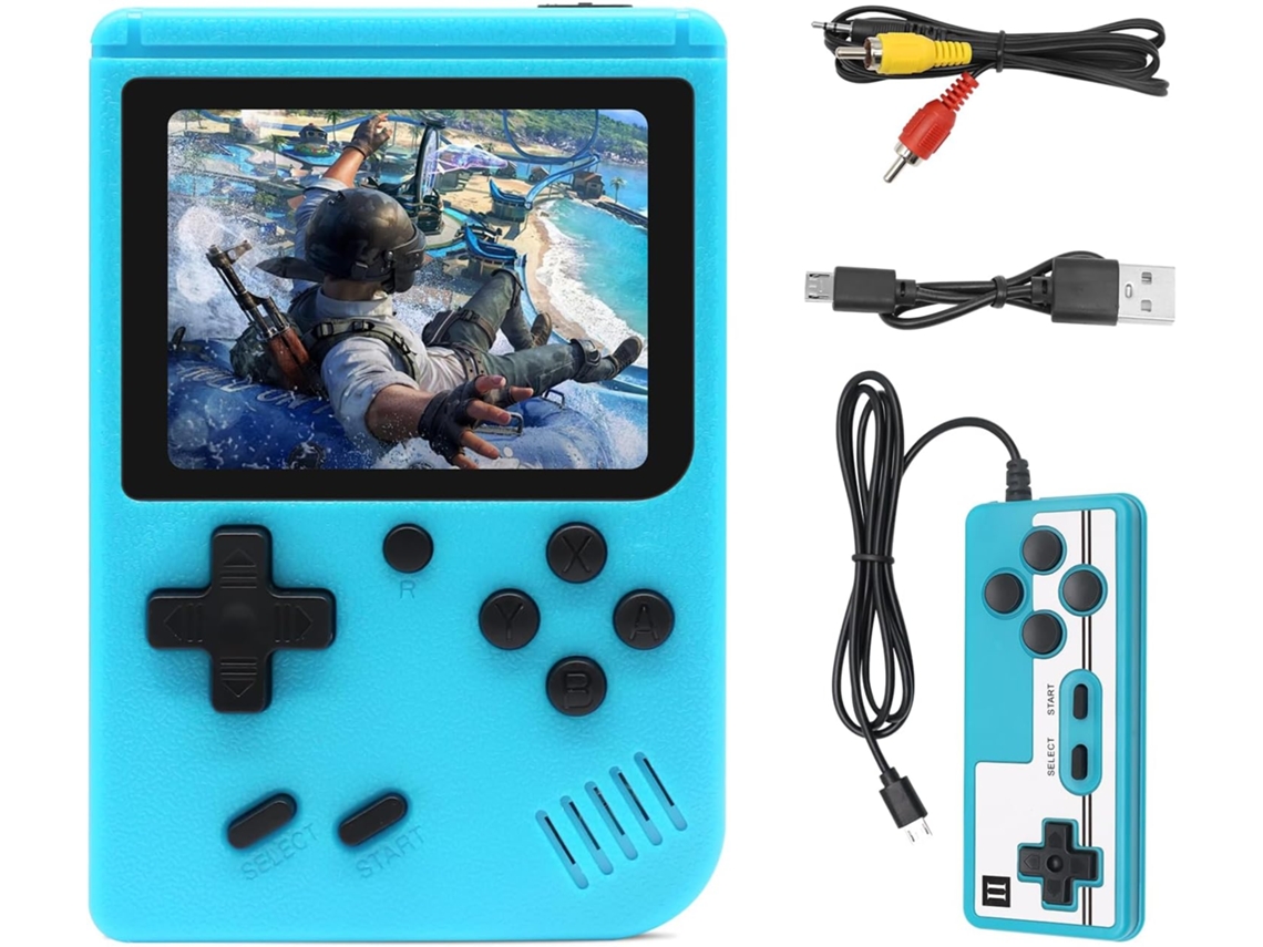 Console de Jogos Portátil Retrô VONKELIOS com Tela 3 Polegadas, 500 Clássicos, Dois Controles
