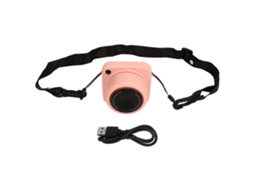 Ventilador Portátil Mini Vintage Câmera Rosa Colar