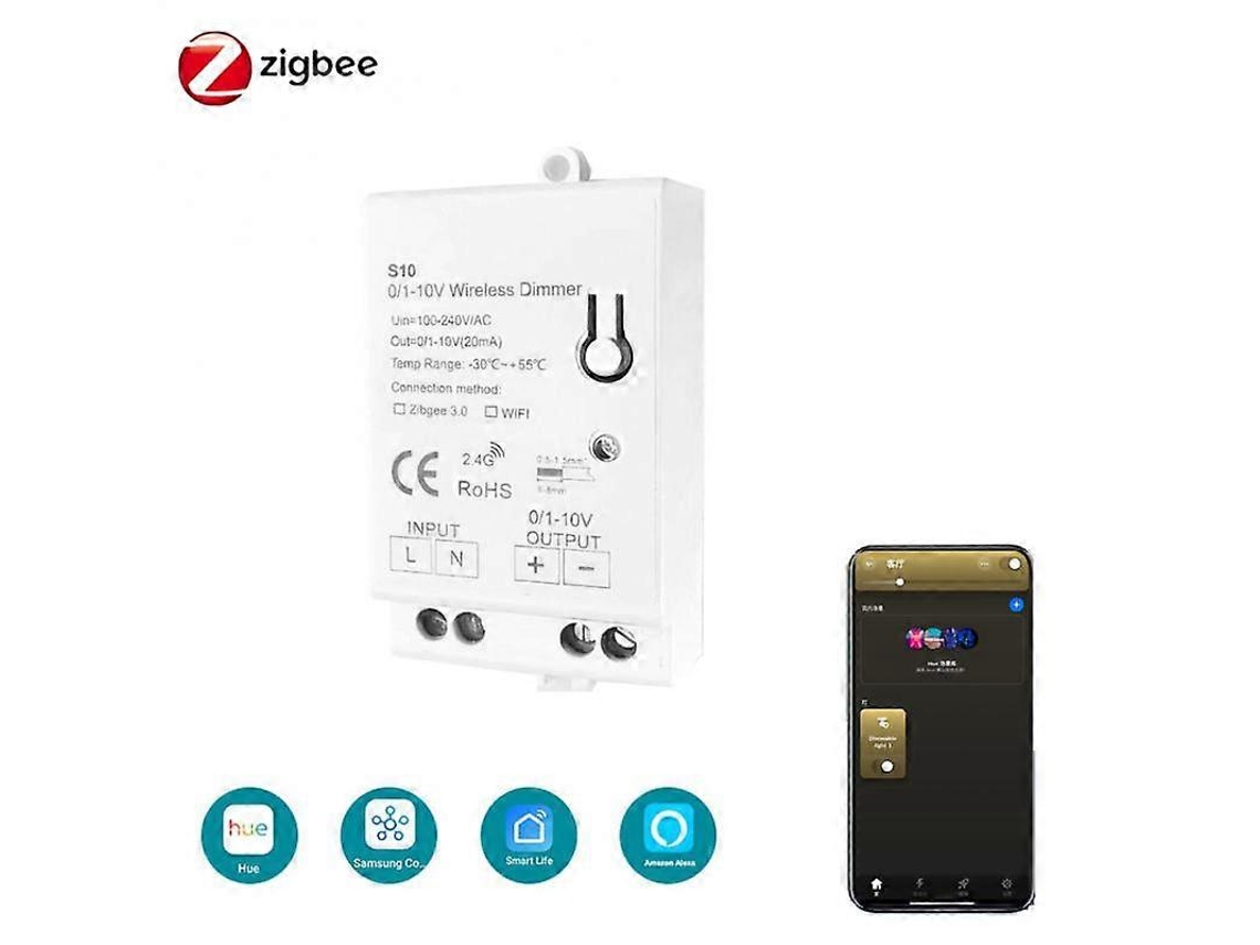 Controlador De Escurecimento Tuya Wifi/zigbee 0 10 V Compatível Com Driver De Energia Regulável De 1 10 V Aquaforge