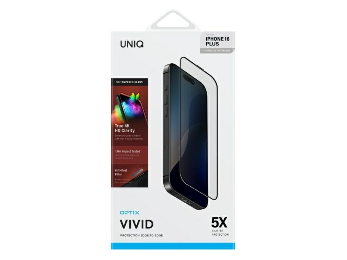 Pelicula de Vidro UNIQ iPhone 16 Plus, iPhone 15 Plus, iPhone 14 Pro Max 6