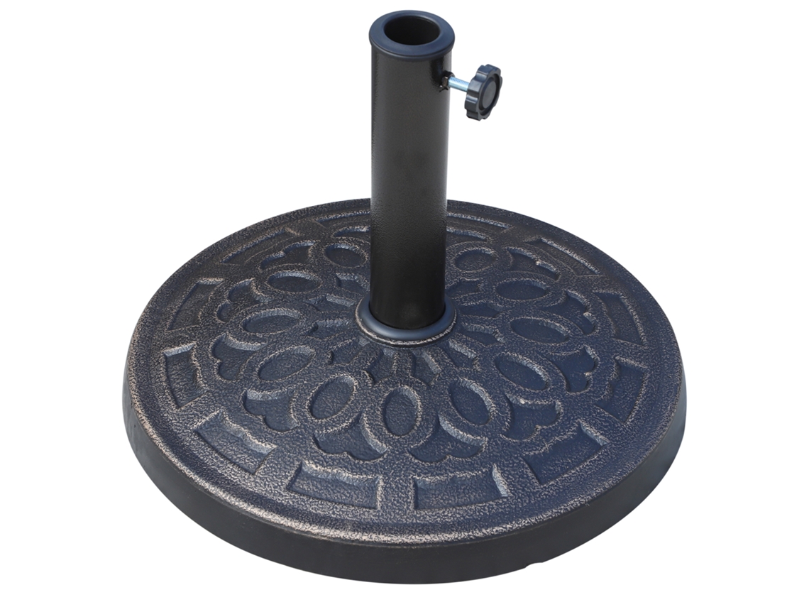 Base DECORALAR TECH de resina 12kg, postes 38/48mm, Ø44x34cm, bronze