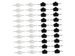Botões De Pressão Com Travamento Automático Para Lanternas, Dc30v 0,5a, 50 Unidades, Preto E Branco.