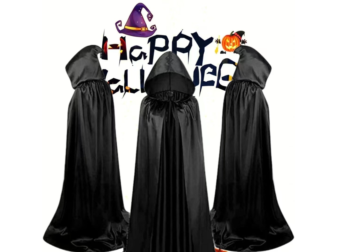 Fantasia de Halloween Bruxa Vampira Ceifadora para Adultos e Crianças