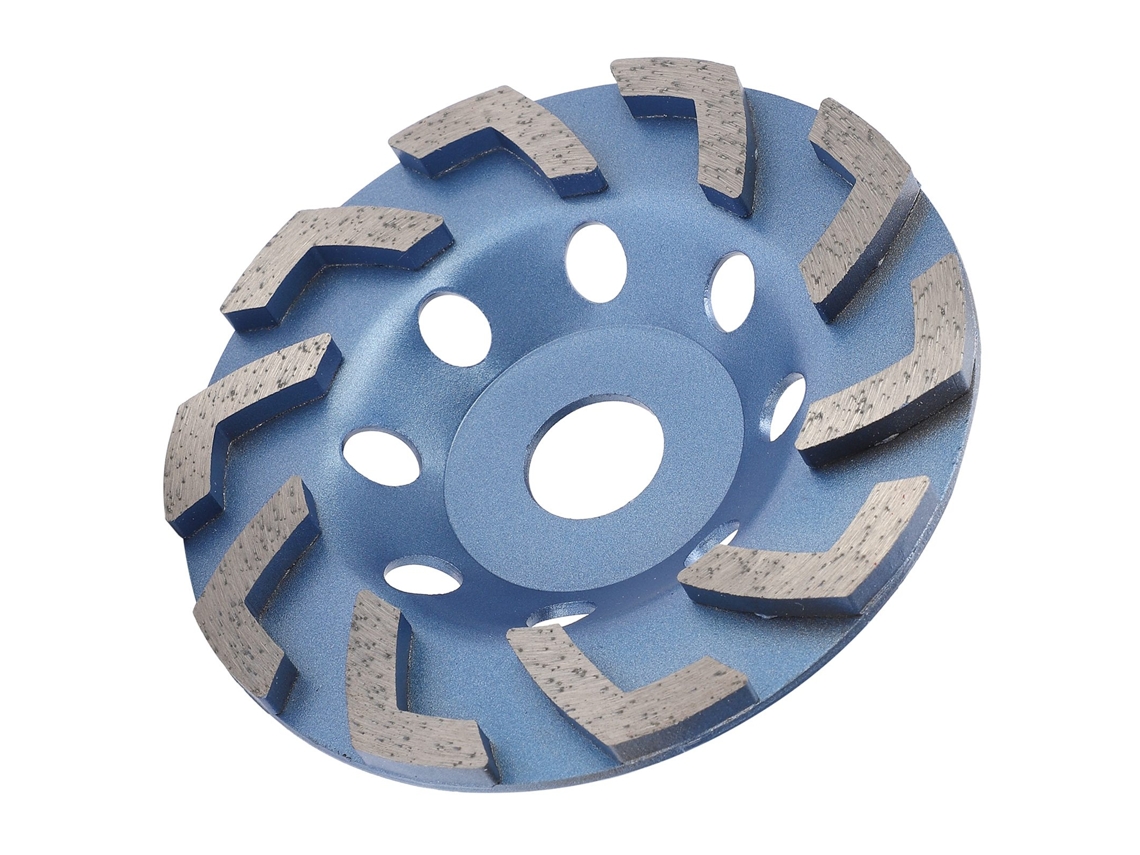 Muela De Esmeralda Na Copa 10 Dentes Azul 125mm Para Lixar Concreto Pedra Cimento