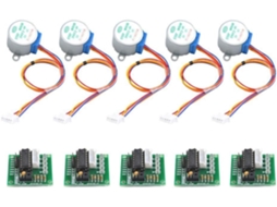 Motor de Passo 28byj 48 Uln2003 5v + Placa Controladora para Arduino 5 Unidades
