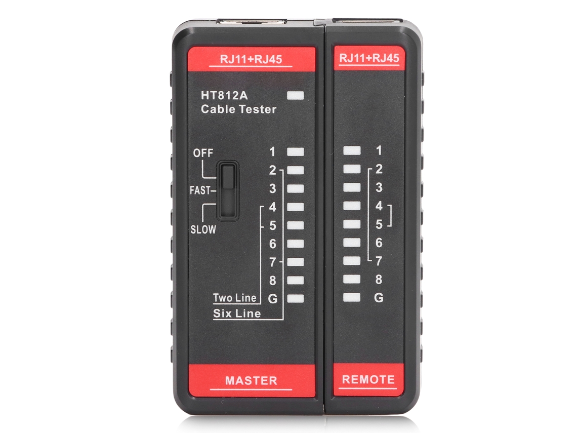 Testador de cabo de rede HT812A RJ11 RJ45 para linha de telefone e rede, anti queima, design prático
