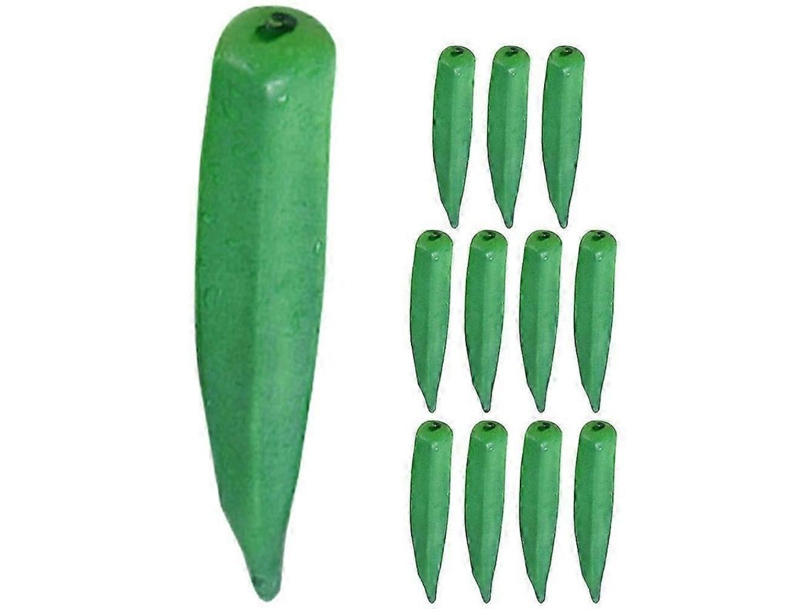 Abóbora artificial Nova Line 12 peças, decorativa, 12.6x1.8x1.8cm, verde