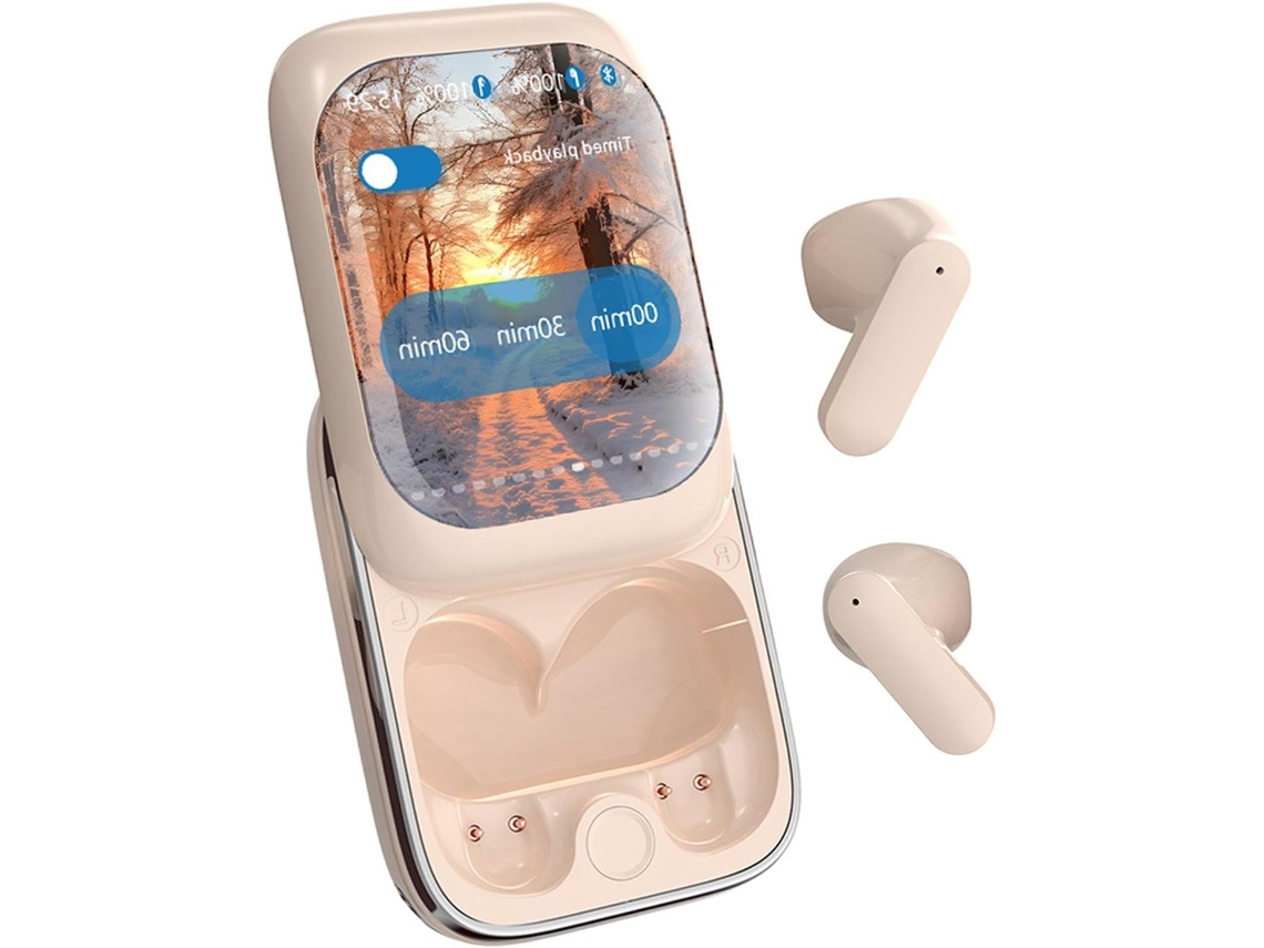 Fones De Ouvido Sem Fio Com Cancelamento Ruído E Design Deslizante
