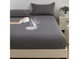 Protetor De Colchão Impermeável Czhhmart 100cmx200cm (com Par De Fronhas) Cinza