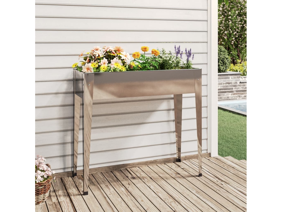 Vidaxl Vaso/floreira De Jardim 100,5x40,5x90 Cm Aço Galvanizado