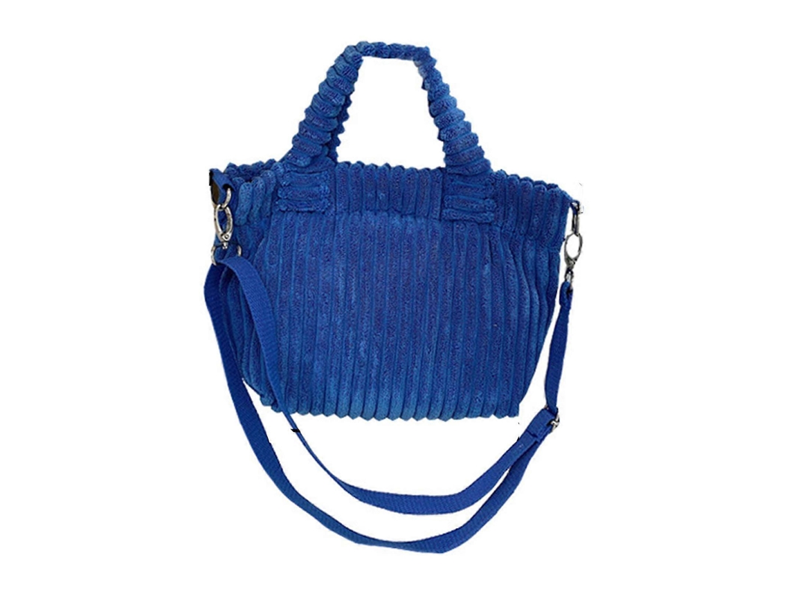 Bolsa De Ombro Feminina De Veludo Cotelê, Inverno, Outono, Macia E Confortável, Bolsa Transversal, Azul