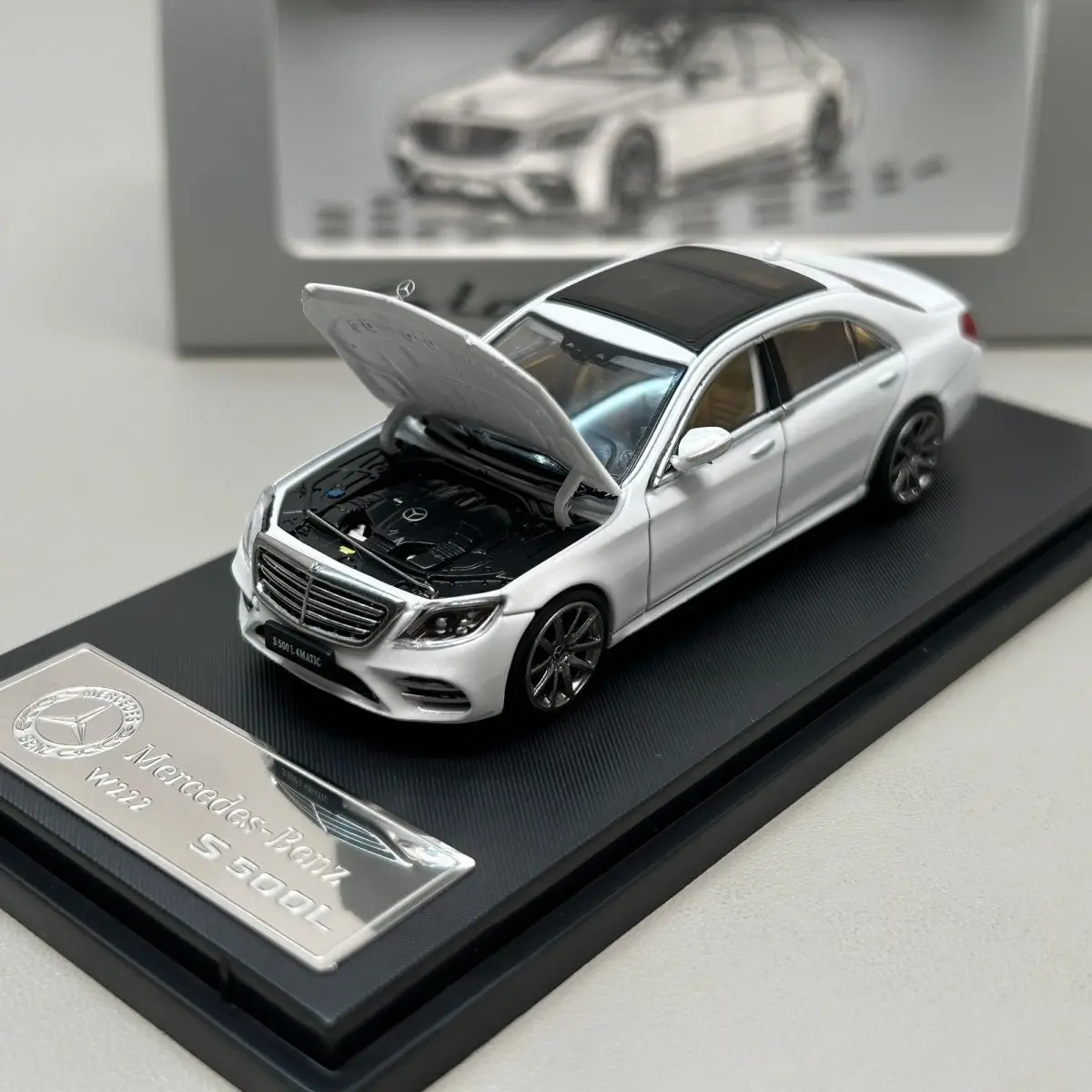 (branco) Modelo De Carro Em Liga Metálica Na Escala 1:64 E Modelo De Carro De Brinquedo