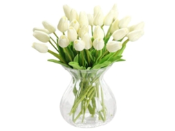 Tulipas Artificiais de Plástico, Flores Artificiais, Decoração, 20 Unidades AQUAFORGE