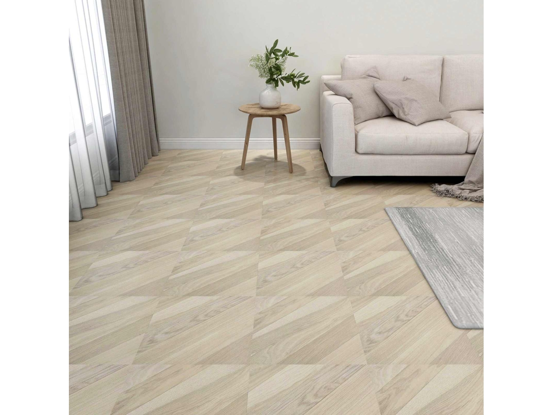 Vidaxl Pranchas De Piso 55 Pcs Bege 5,11 M² Pvc
