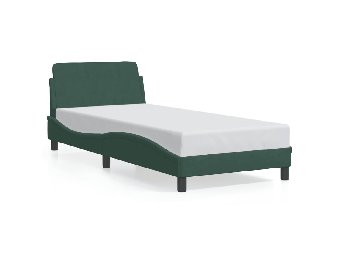Bed Frame, Bed Frames Vidaxl Verde Veludo (90 X 200 Cm)