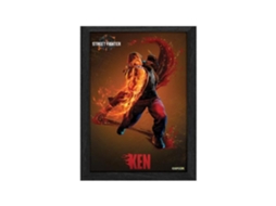 Cadre Pixel Frames Apenas Para Jogos Street Fighter 6 Ken 30cm X 23cm Lenticular Just For Games