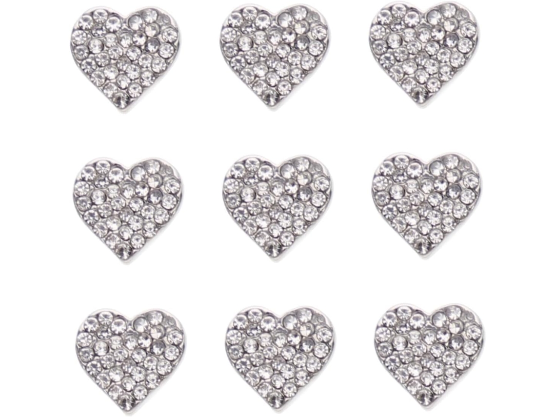 Conjunto De 9 Peças Pingentes Em Formato Coração Para Pulseira