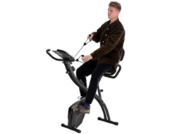 Bicicleta Ergométrica X bike 2em1, lcd, 8 Níveis, Frequência Cardíaca, Cordas de Tensão, Aço, Preta, 105x48x118cm | S/MARCA