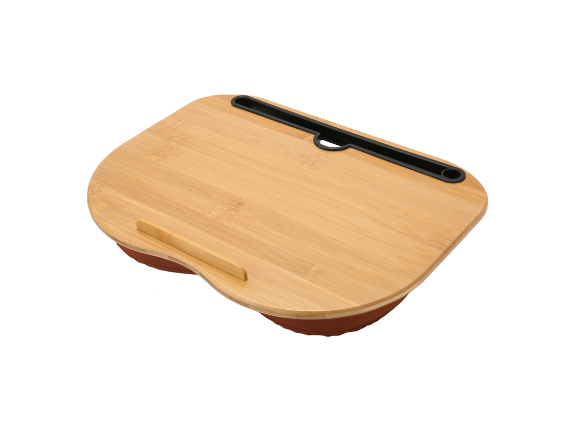 2026zentro-mesa Para Laptop De Bambu Portátil Com Almofada Apoio Cadeira Apto Para Notebook Até 15.6 Polegadas