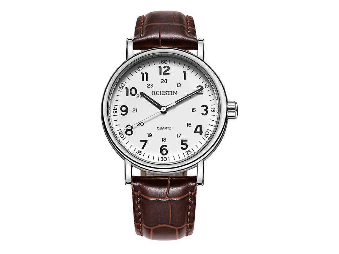 Relógio De Pulso Masculino Ochstin 6081c Fashion Hollow Com Pulseira De Couro E Mecanismo De Quartzo.