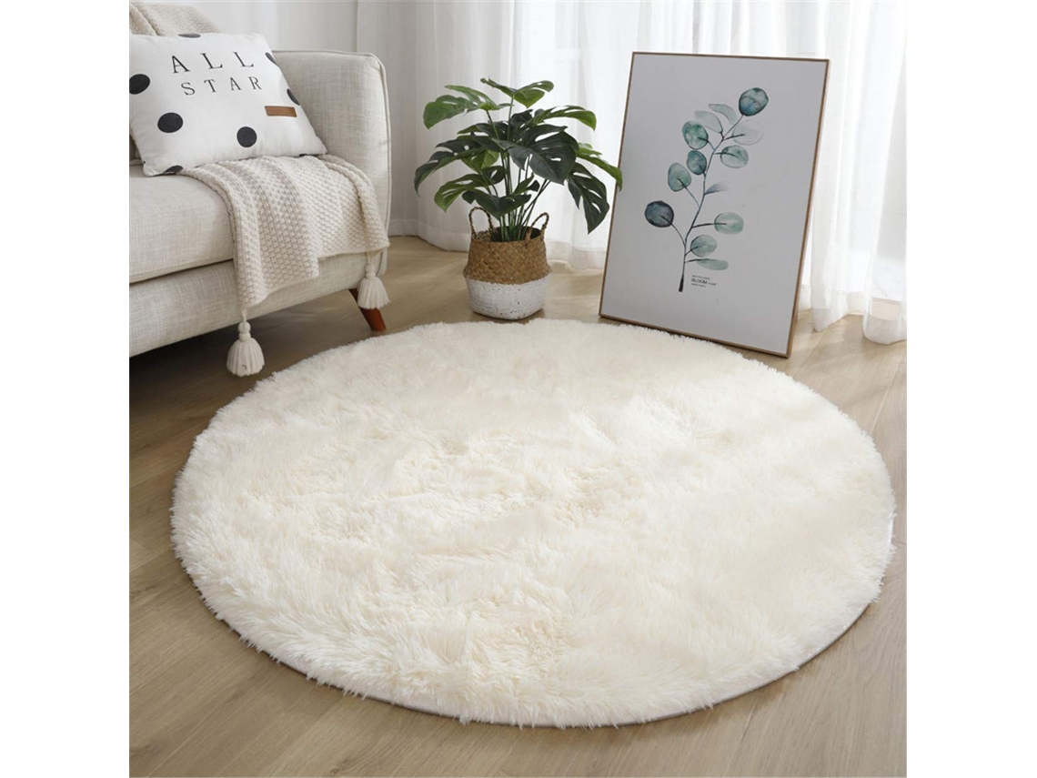 Tapete Shaggy De Cabelos Longos Para Sala,macio E Confortável,antiderrapante,decoração Moderna Para Sala Ou Quarto (bege,60x60 Cm)