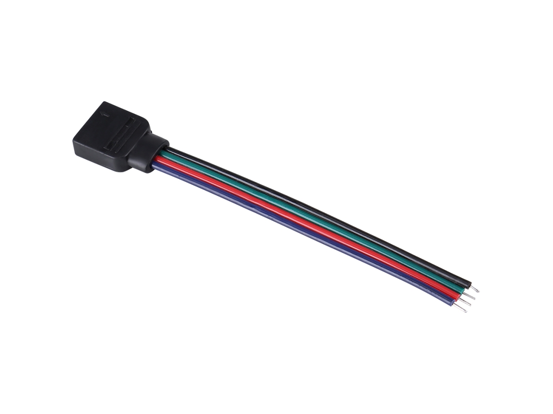 20 Cabos Conectores 4 Pinos Para Fitas Led Rgb 5050/3528/3014 10cm