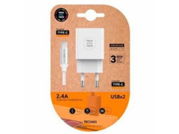 Tech One Tech Carregador Duplo+Usb-C Cabo