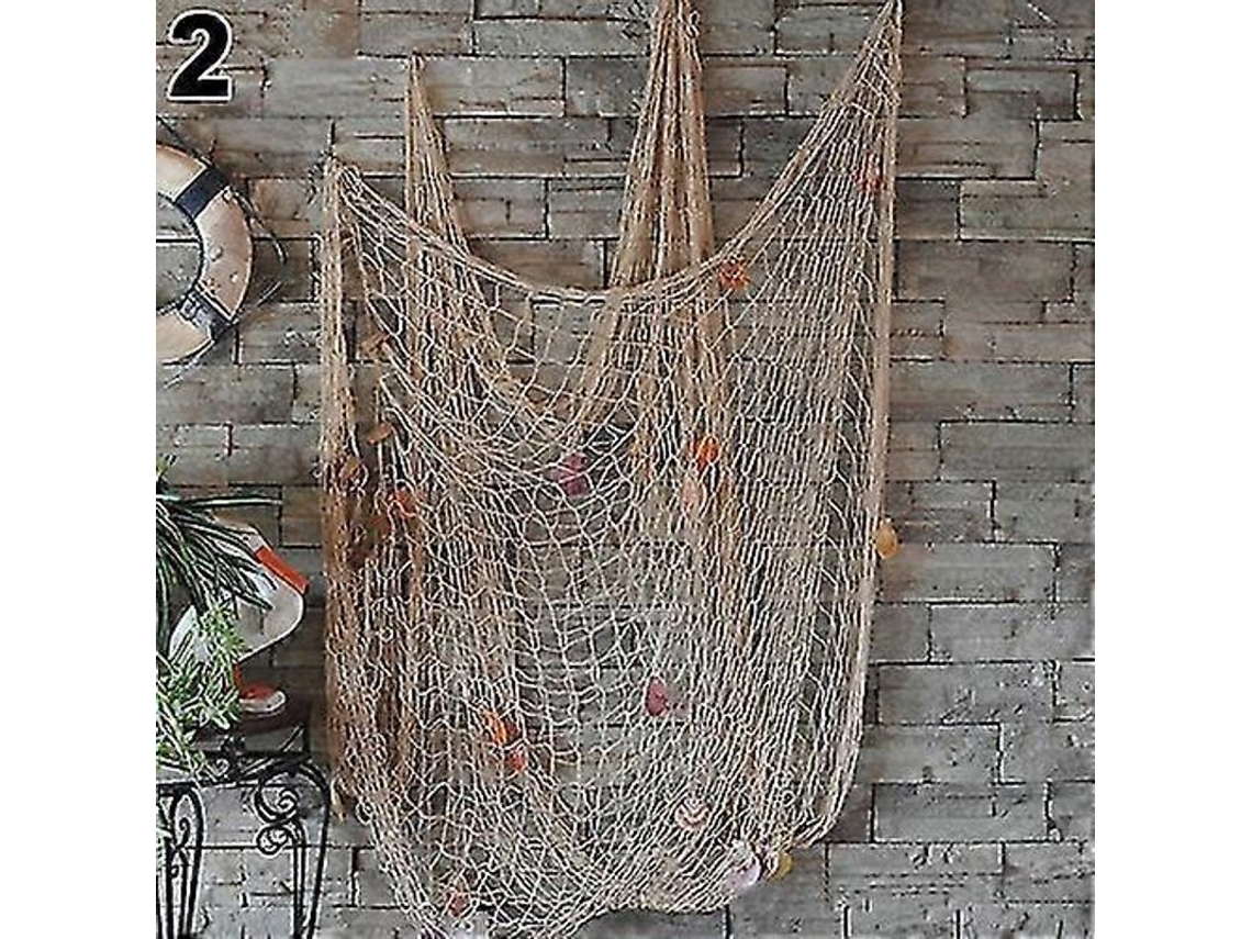 Rede De Pesca Decorativa Com Conchas Para Parede E Ceiling Festas De Praia Decoração De Casa Blanco
