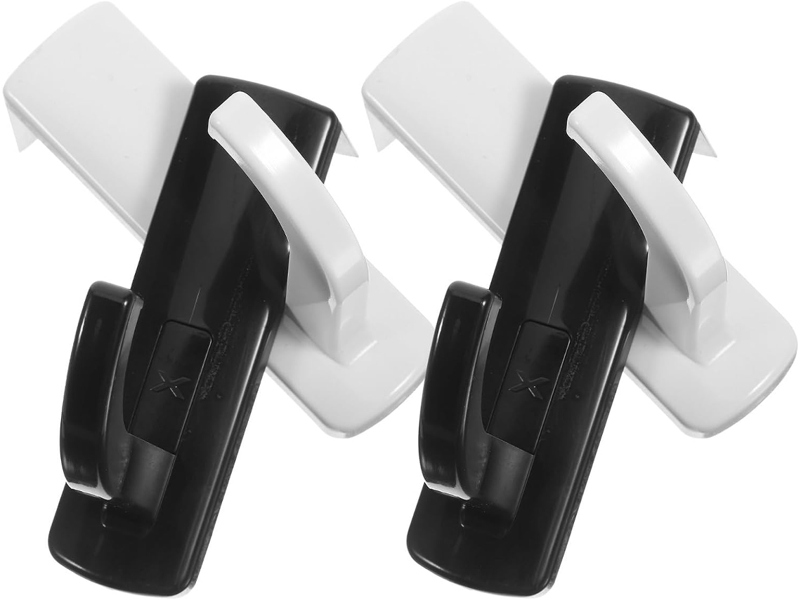 Suporte Para Fones De Ouvido Labrimp De Plástico Preto, Conjunto De 4 Peças. Gancho Leve E Simples Para Pendurar