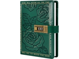 Capa Dura Em Couro Rosado Com 224 Páginas E Folhas Pautadas, Caderno Com Cadeado, Protegido Por Senha, Escola