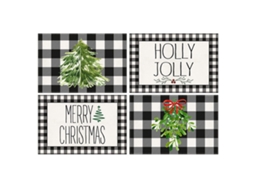 Sousplats de Natal Temática de Inverno com Pássaros Laváveis Vintage para Ação de Graças NEVEANCE