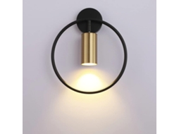 Aplique de Parede Interno Aplique Dourado Led 180 Giratório Aplique de Parede de Metal Moderno Adequado para Corredor de Escadas de Quarto e Sala
