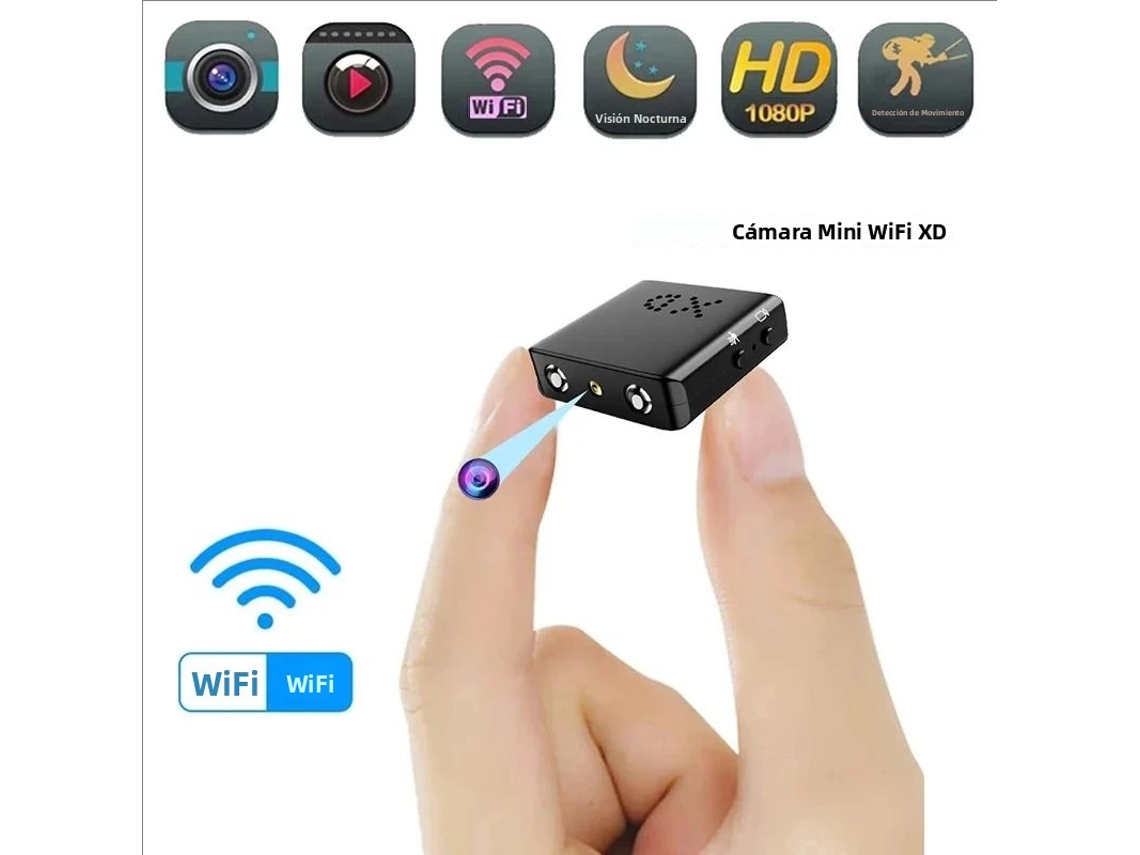 Mini Câmera Wifi Hd 1080p Xd com Controle por Fio MDUG (somente a Câmera)