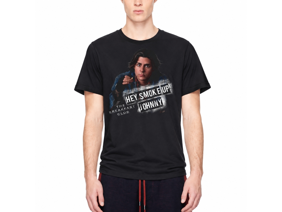 Rockinstone Breakfast Club Movie Smoke Up Black Adult T-shirt Size:l
