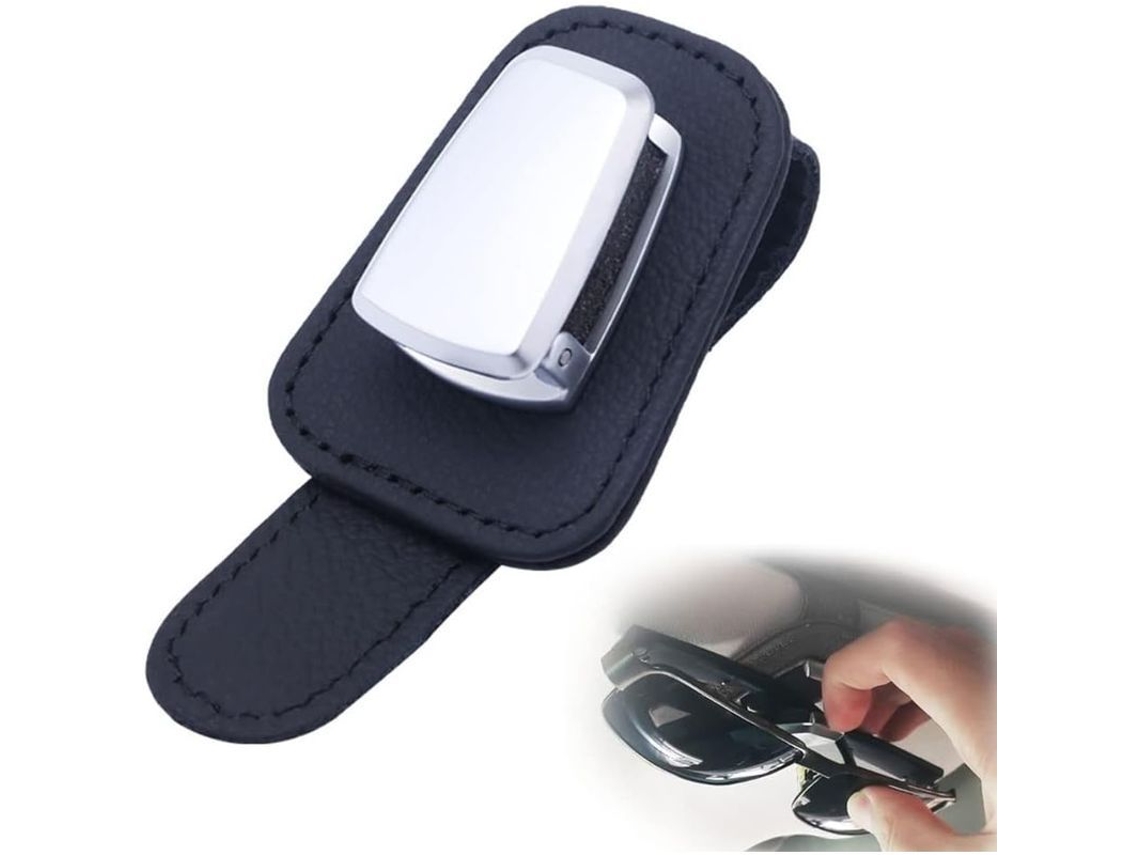 Porta Óculos Para Carro, Clip Universal Para Óculos De Sol E Tickets, Instalação Rápida Na Visera Solar