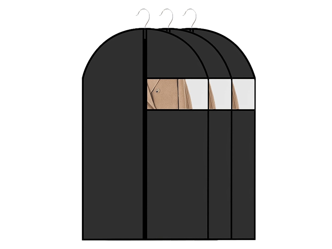 Lote De 3 Capas Para Roupas Peva 60x120cm,capa De Proteção Impermeável Antipoeira Com Zíper,para Camisas,casacos,trajes E Roupas Btforus
