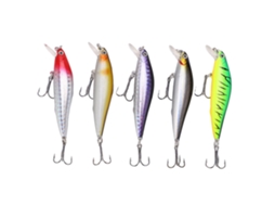 Kit de Isca Minnow com Pérolas de Aço, 5 peças, para Água Doce e Salgada