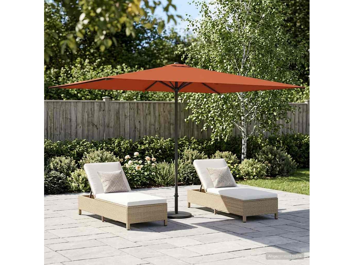 Vidaxl Guarda-sol De Jardim 200 X 300 Cm Poliéster Retangular