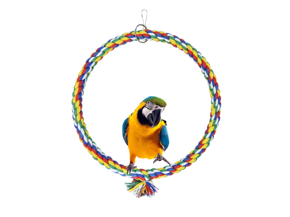 Balanço para pássaros AQUAFORGE com corda de algodão, 25cm