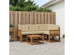 Vidaxl Conjunto De Sofás Para Exterior 5 Unid. Natural E Bege
