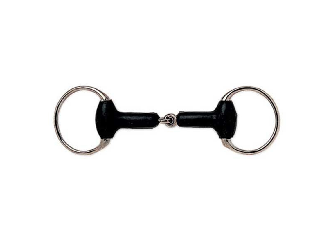 Snaffle de Borracha de Junta Única Eggbutt Prateado 13.5 Cmsefton