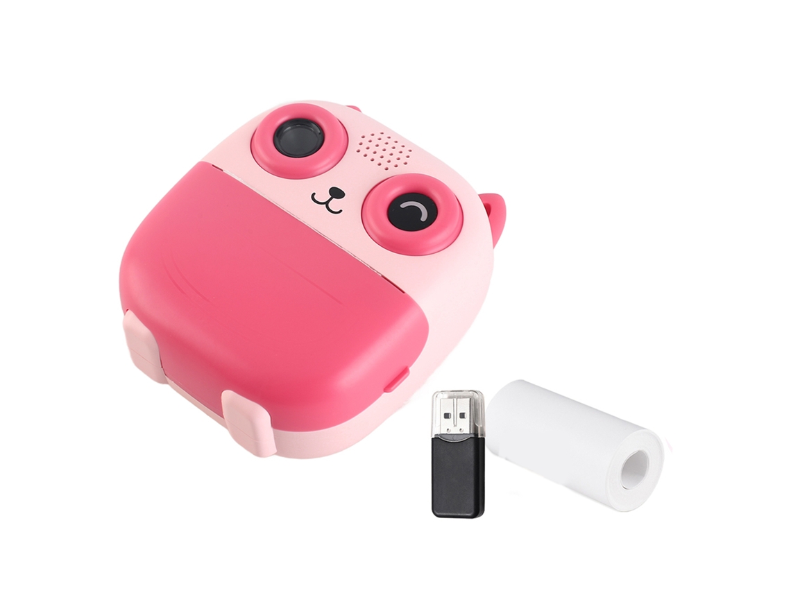 Câmera Instantânea Para Crianças 1080p Câmera Digital Com Impressora Tela Ips De 2.4 Polegadas Cartão Tf 32gb Bateria Integrada
