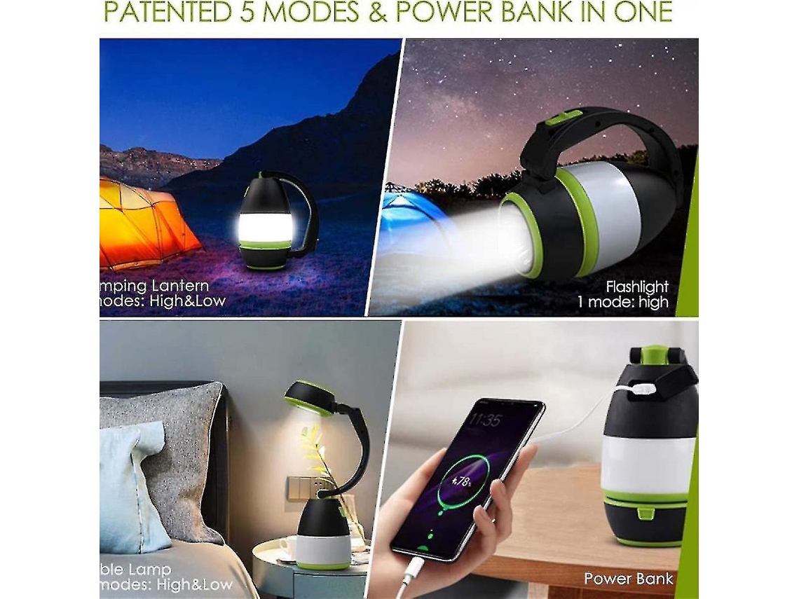 Lâmpada De Mesa Led Multifuncional Shxx Para Acampamento, Lanterna Recarregável Por Usb, Melhor Lanterna Para Acampamento Olysi Shop