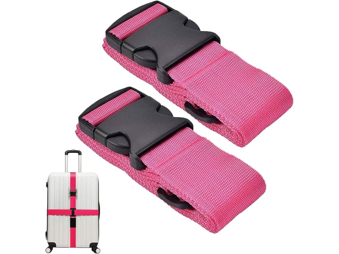 Correia De Bagagem Ajustável Para Mala De Viagem, Com Fivela Resistente Elysve